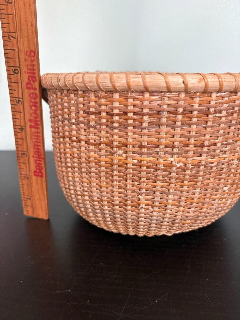 Nantucket Lightship  Basket Woven Wooden Handle